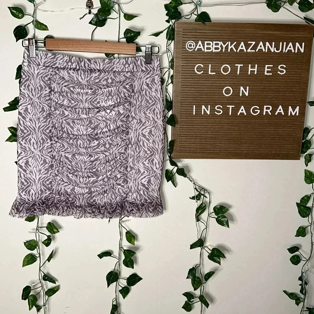 Free People Animal Printed Skirt